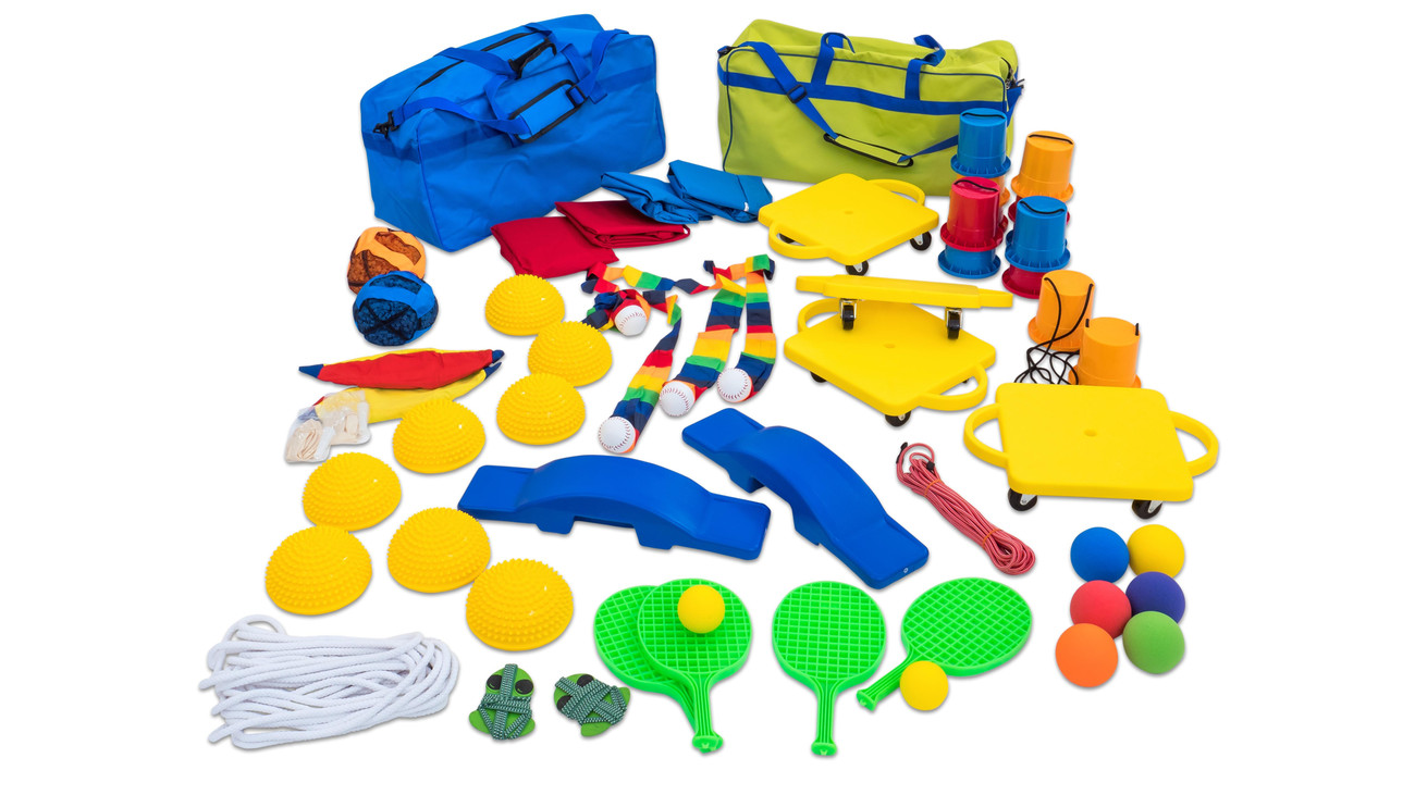 Psychomotorik-Set, Sportgeräte in Aufbewahrungstasche, 3-8 Jahre