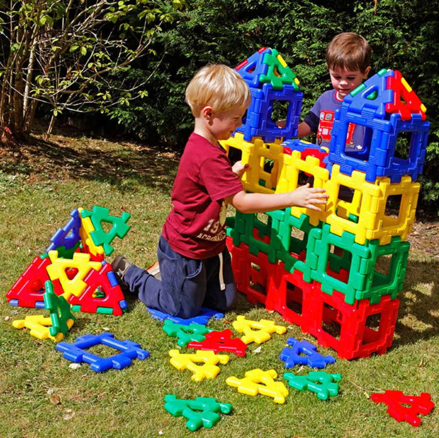 Giant Polydron Klassenset, 80 Teile, 1 Poster