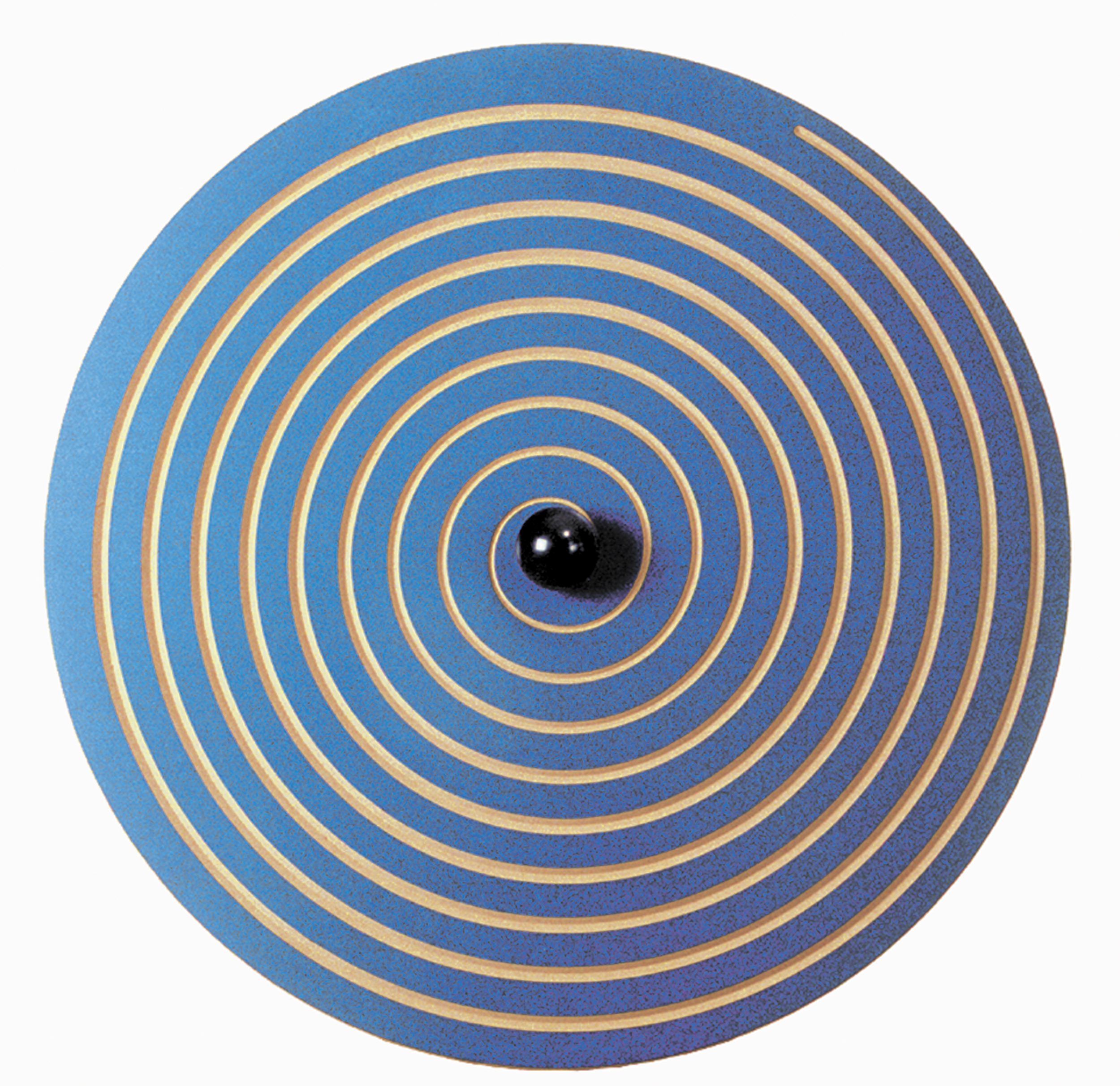 Wandkreisel Spirale mit Wandhalterung, blau und rot, 63 cm Ø