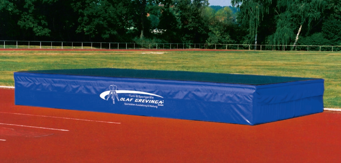 Grevinga® Hochsprungmatte Standard (Schaumstoff-Kern), 400x300x50 cm, blau