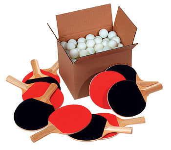 Tischtennis-Gruppenset, 154 Teile für 10 Schüler