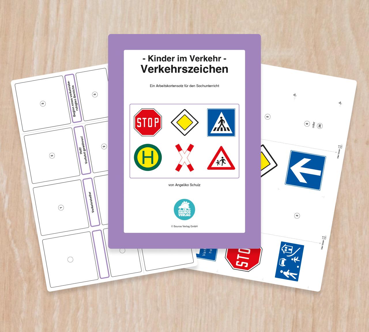 Verkehrszeichen - Kinder im Verkehr, Halbfertig-Material