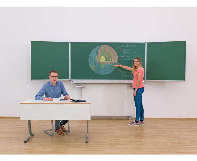 Gestell-Klappschiebetafel, feststehend (grün, 200x100cm)