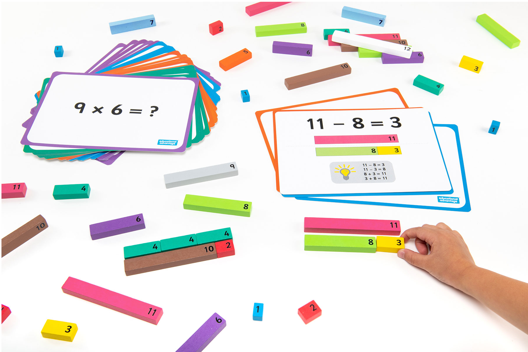 Wooden Number Rods, ab 3 Jahre