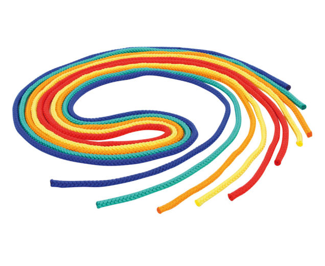 Satz mit 5 Springseilen in 5 Farben, je 220 cm lang, ab 3 Jahre