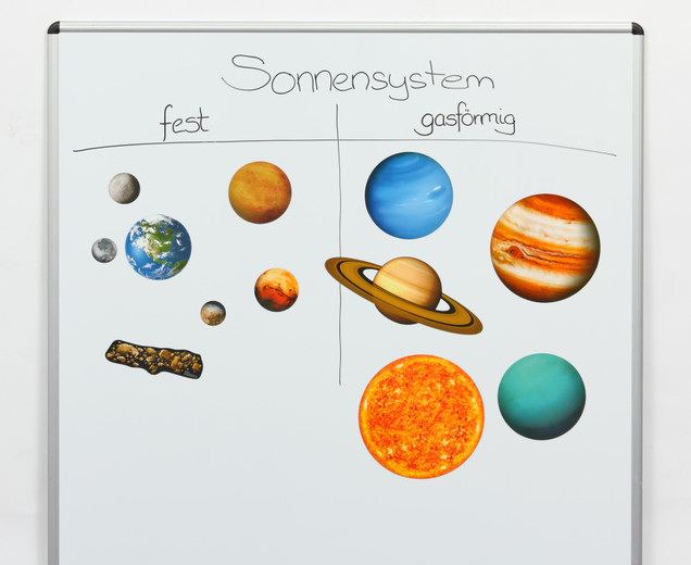 Magnetisches Solar-System für die Tafel, 12-teiliges Set