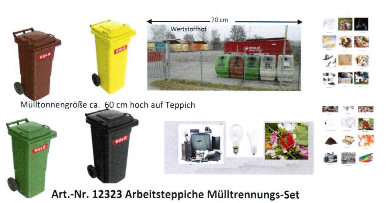 Arbeitsteppich Mülltrennungsset inkl. Zubehör