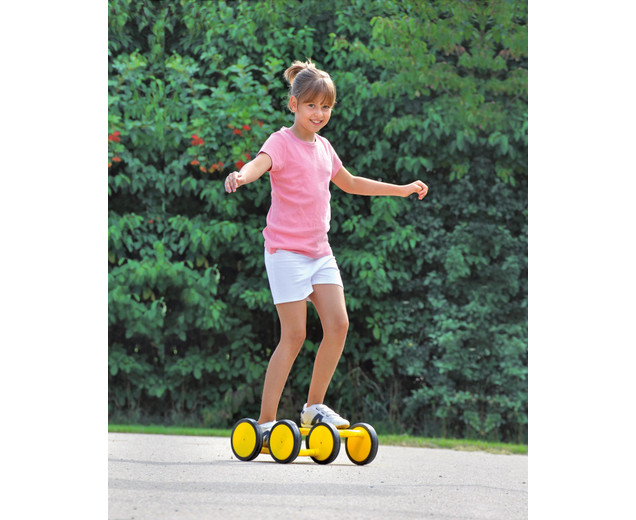 Maxi-Roller gelb, Doppel-Pedalroller, ab 5 Jahre