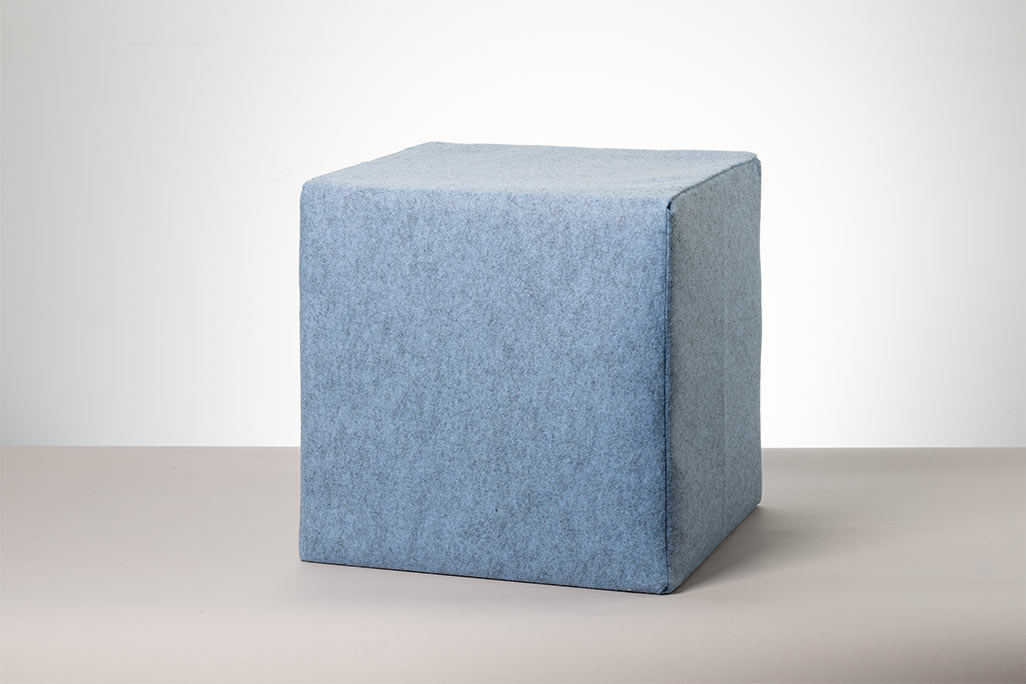 Schallschutz Akustik-Sitzwürfel, Blau, 20x20x20 cm, soni CUBE