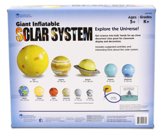 Sonnensystem, aufblasbare Modelle, 3-10 Jahre
