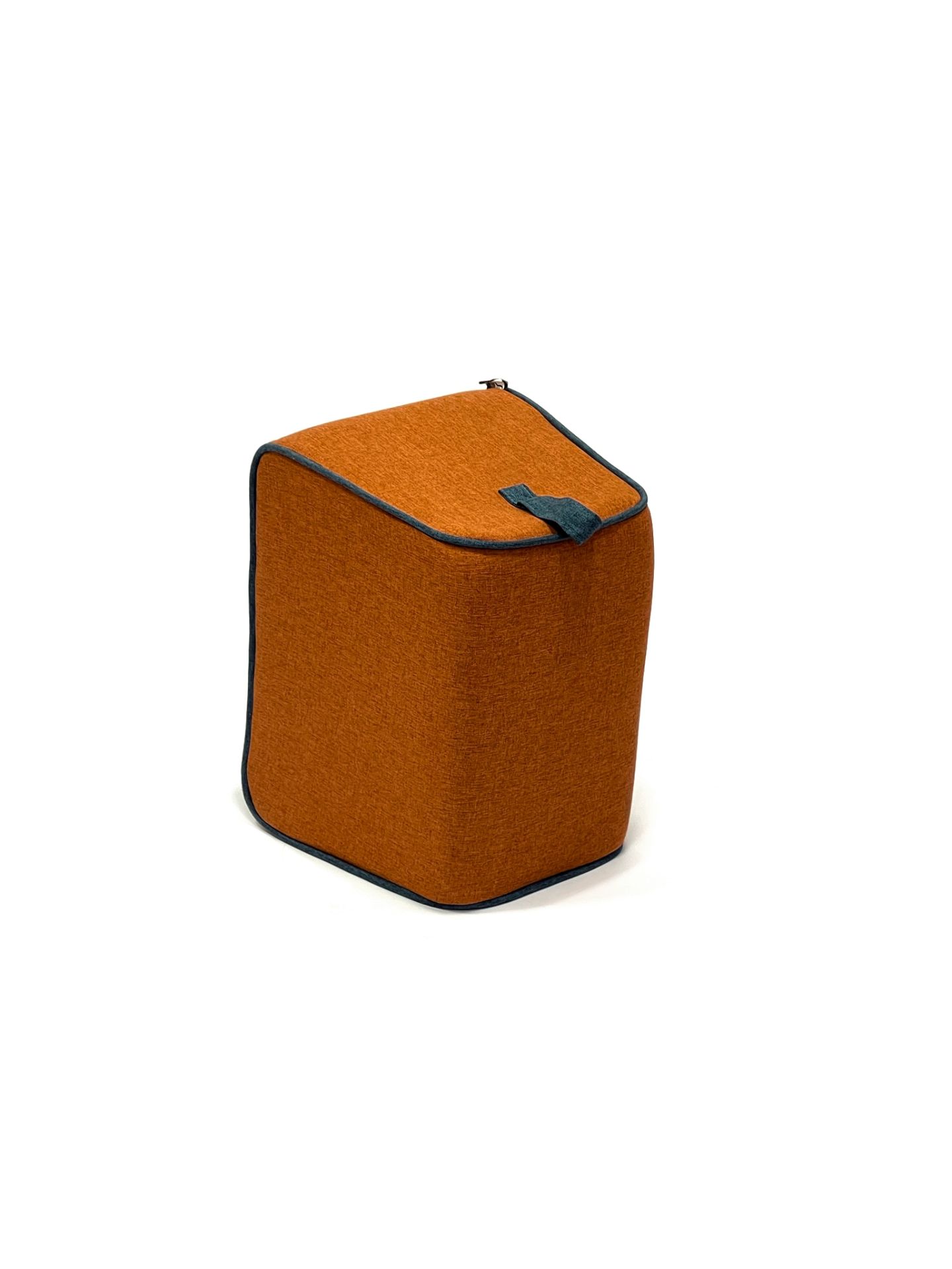 Hockidu - Hocker gepolstert mit Schlaufe, Farbe orange
