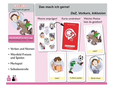 Grundwortschatz DaZ - Das mach ich gerne!, Merkspiel, 5-10 Jahre