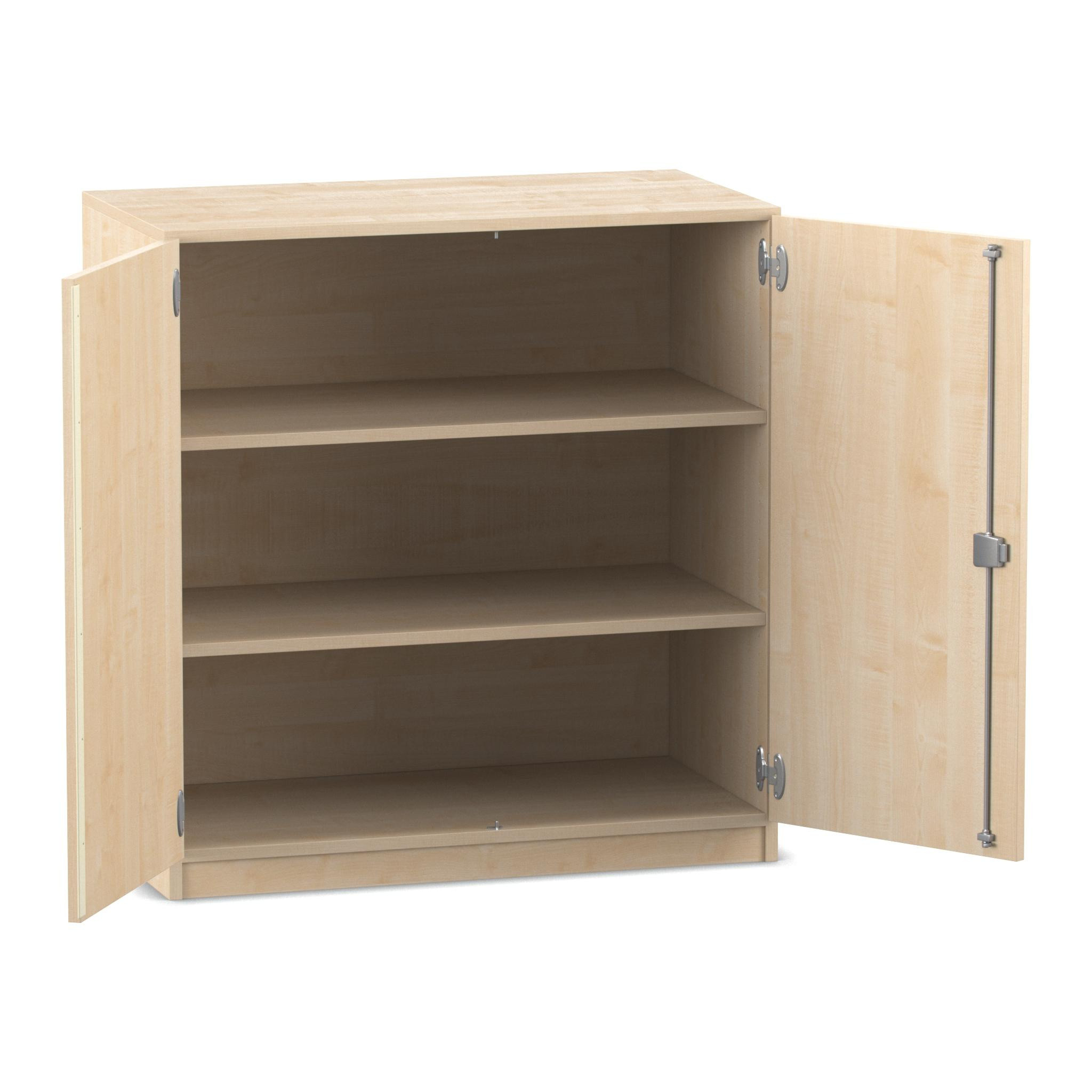 Flexeo Unterschrank, Ahorn honig, 3 Fächer, HxBxT: 99,1x94,4x40 cm, Bogengriff mit Schloss