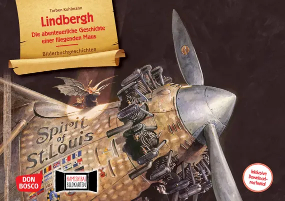Kamishibai Bildkartenset - Lindbergh: Die abenteuerliche Geschichte einer fliegenden Maus, 5-10 Jahre