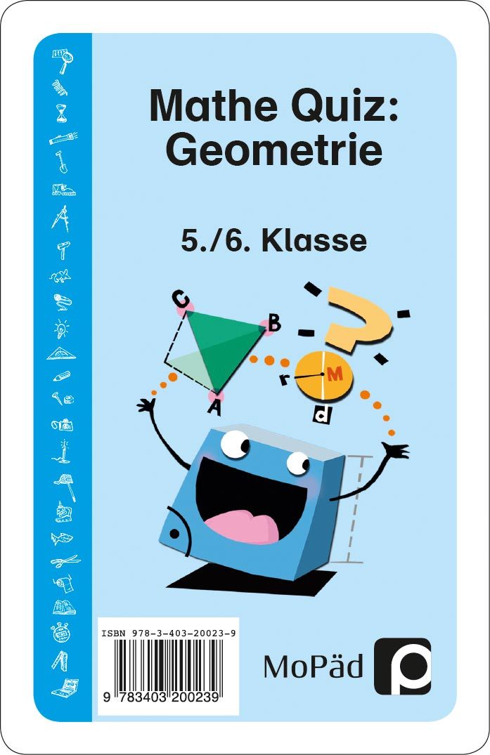 Mathe-Quiz: Geometrie, Kartenspiel, 5.-6. Klasse