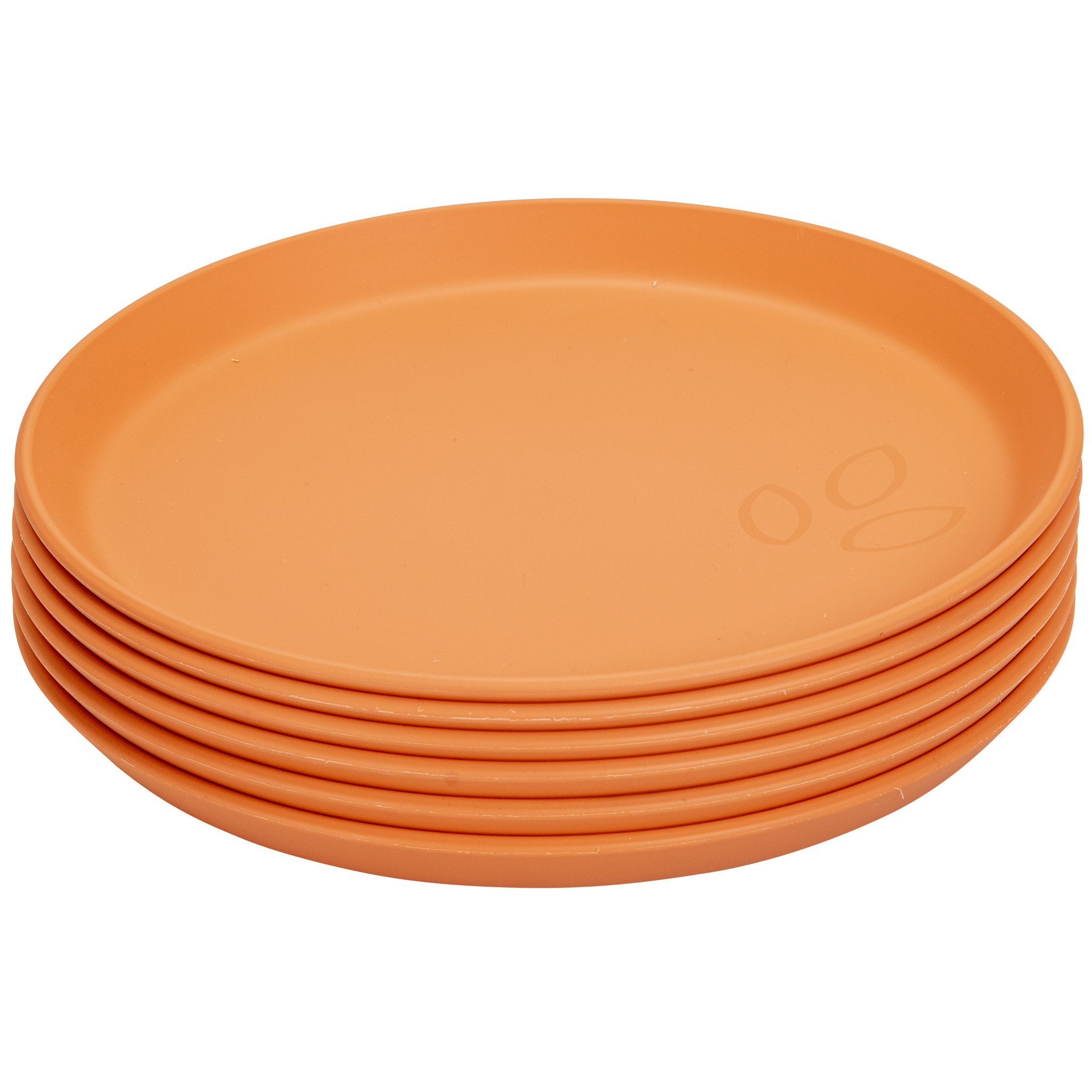 treeNside Teller, 6er-Set coral