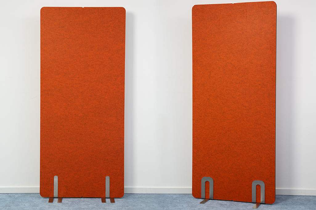 Lärmschutz Akustik-Trennwand, Orange, 180x80 cm, soni STELLWAND