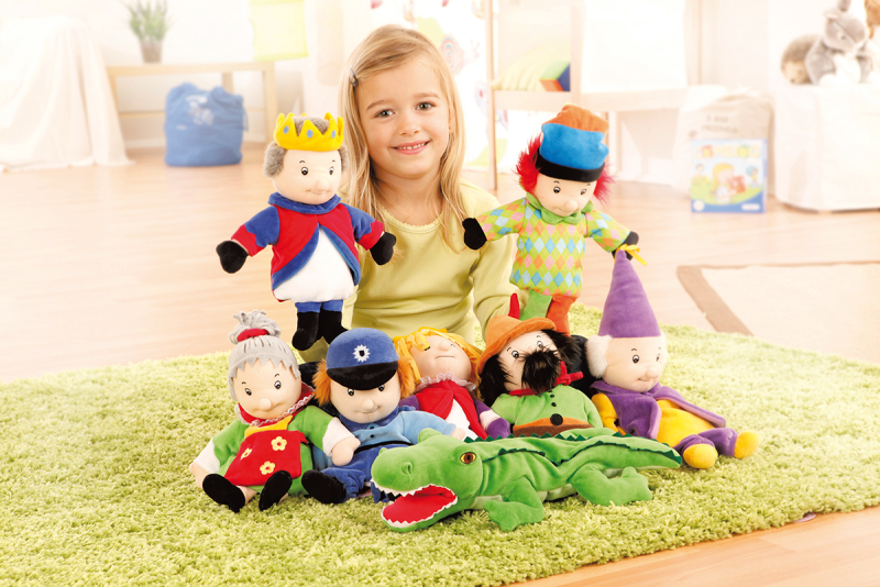 beleduc Puppetshow, Handpuppen-Set, 8-teilig, ab 3 Jahre