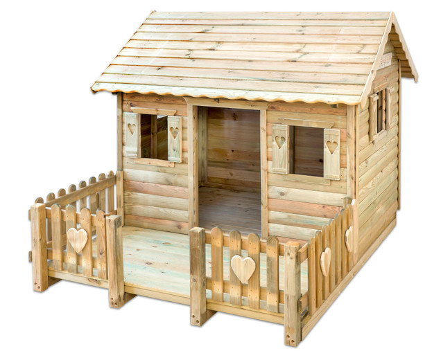 Spielhaus Hüttengaudi, 170 x 179,5 x 221 cm, aus Naturholz