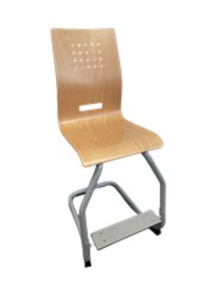 Freischwingerstuhl Cosmo, stapelbar, Kunststoffgleiter