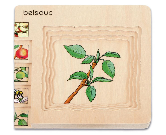 Lagenpuzzle Apfel, Holzpuzzle mit 5 Lagen, 4-7 Jahre