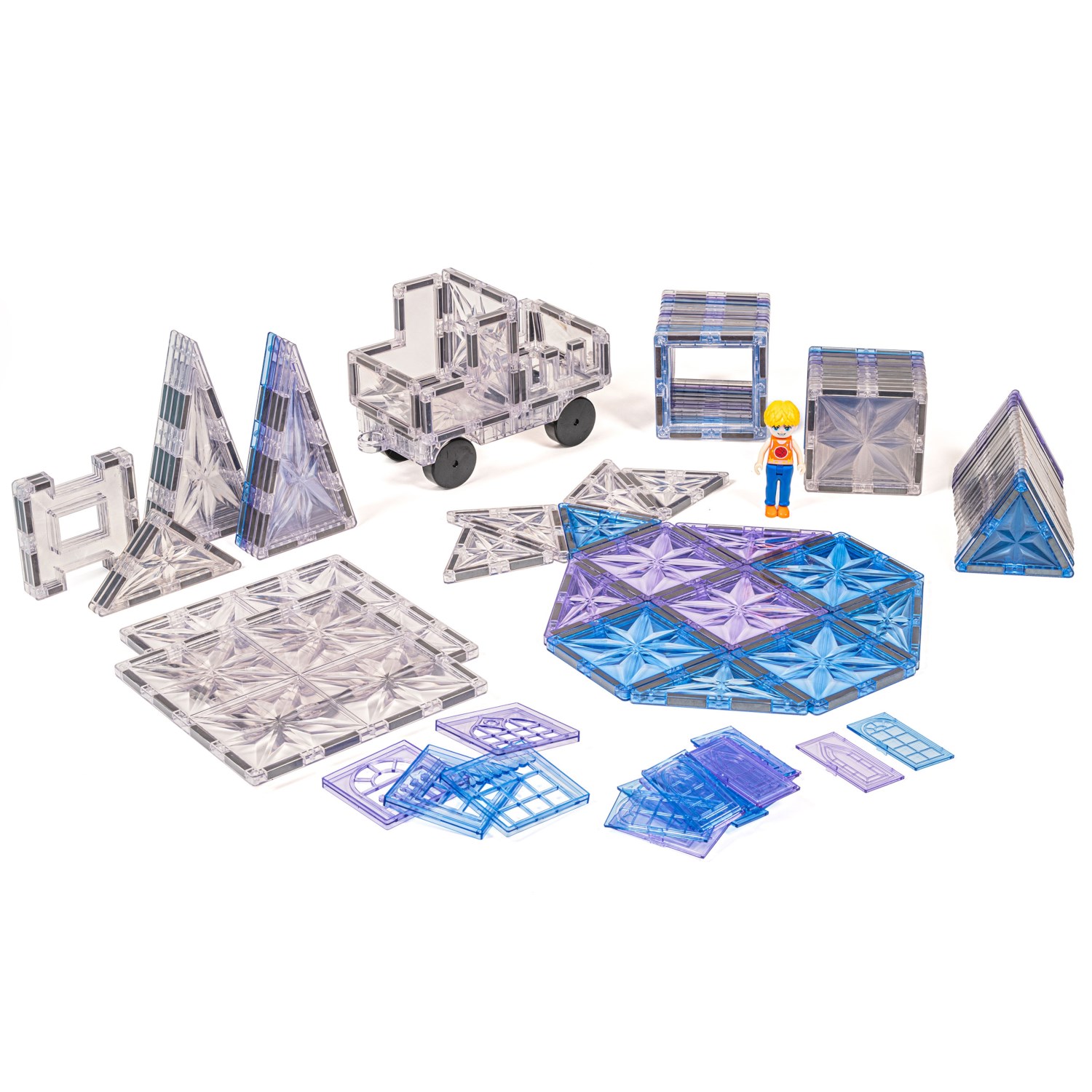 MagGenius Magnetic Building Blocks Sapphire, 100 Teile