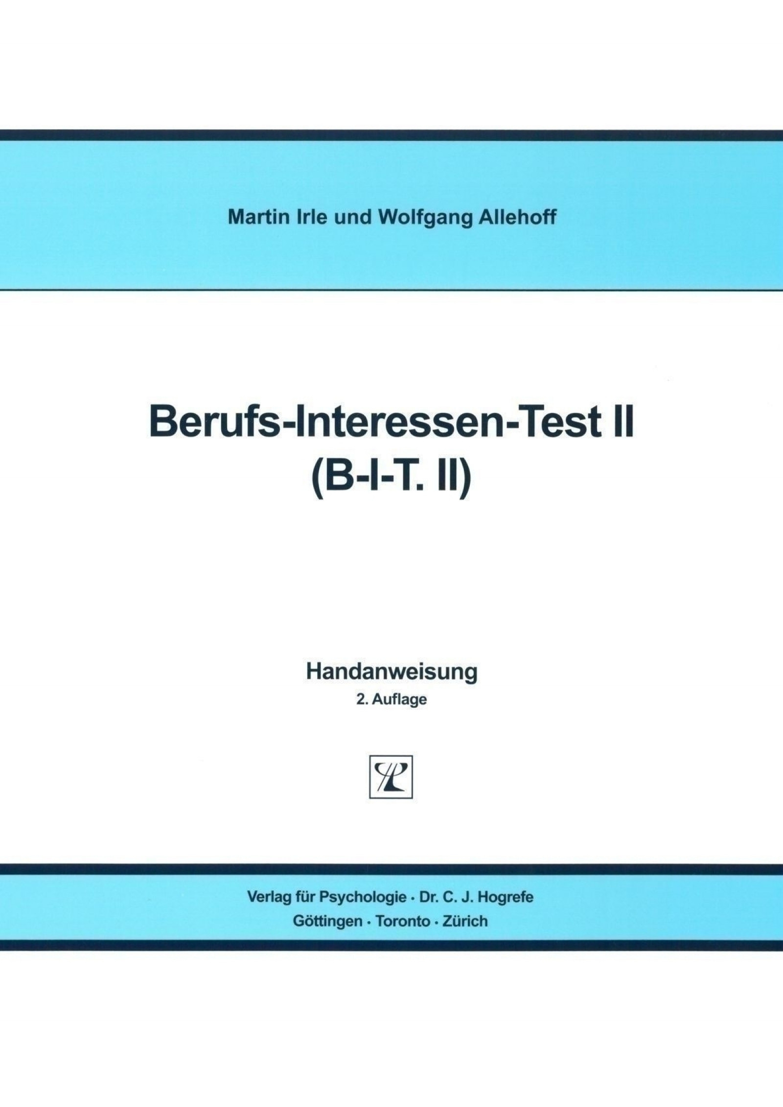 B-I-T II komplett - Berufs-Interessen-Test II, ab 14 Jahre