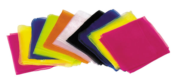 Jongliertücher - 10 Farben, 65 x 65 cm