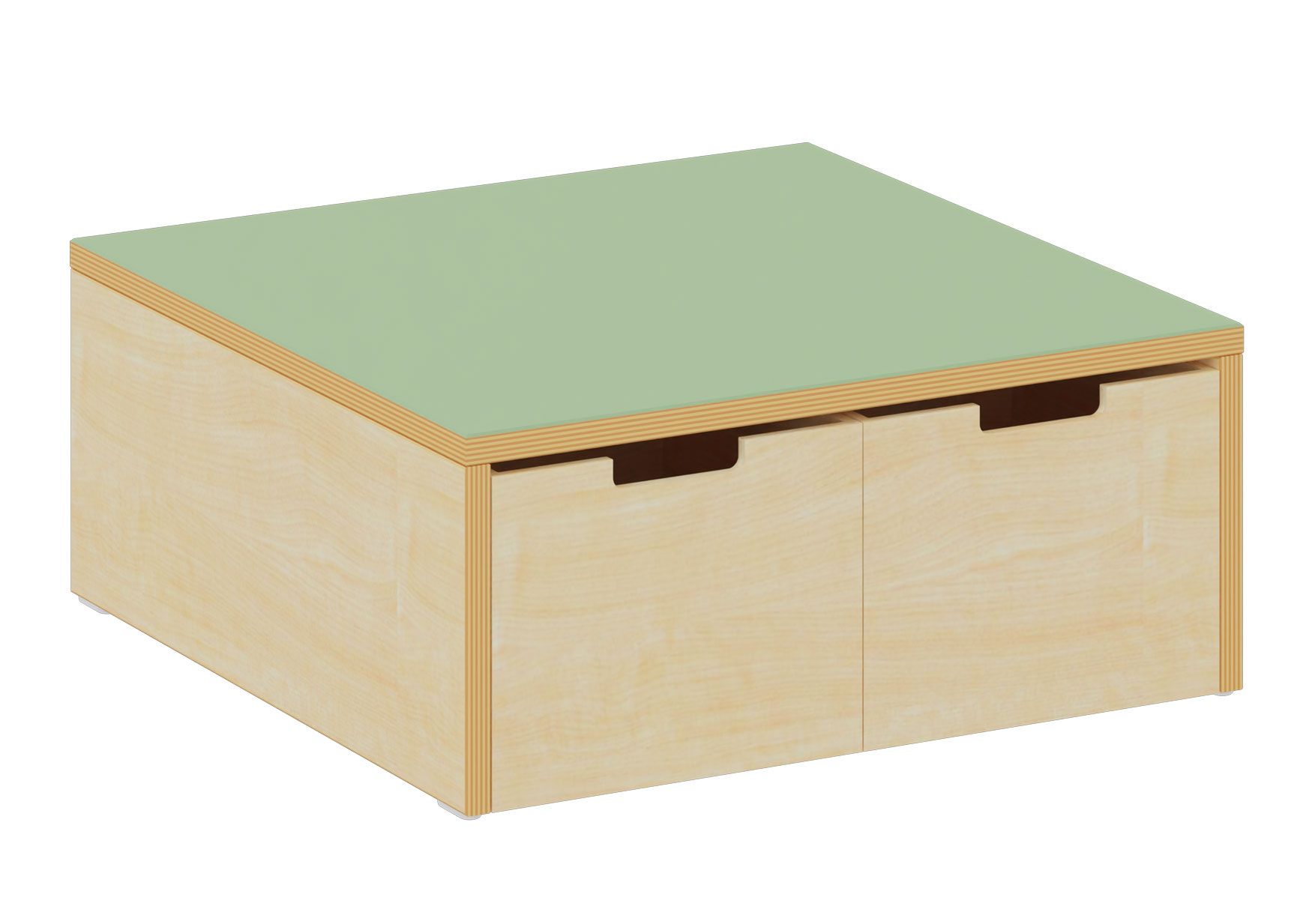 Stauraumpodest grün, Höhe 25 cm