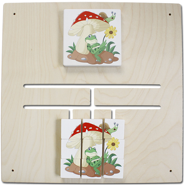 Wandspiel Labyrinth-Puzzle Frosch-Pilz