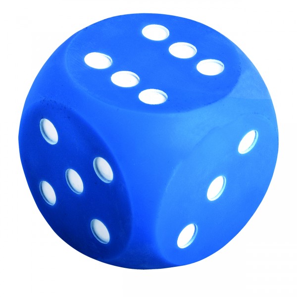 Augenwürfel 10 cm, blau