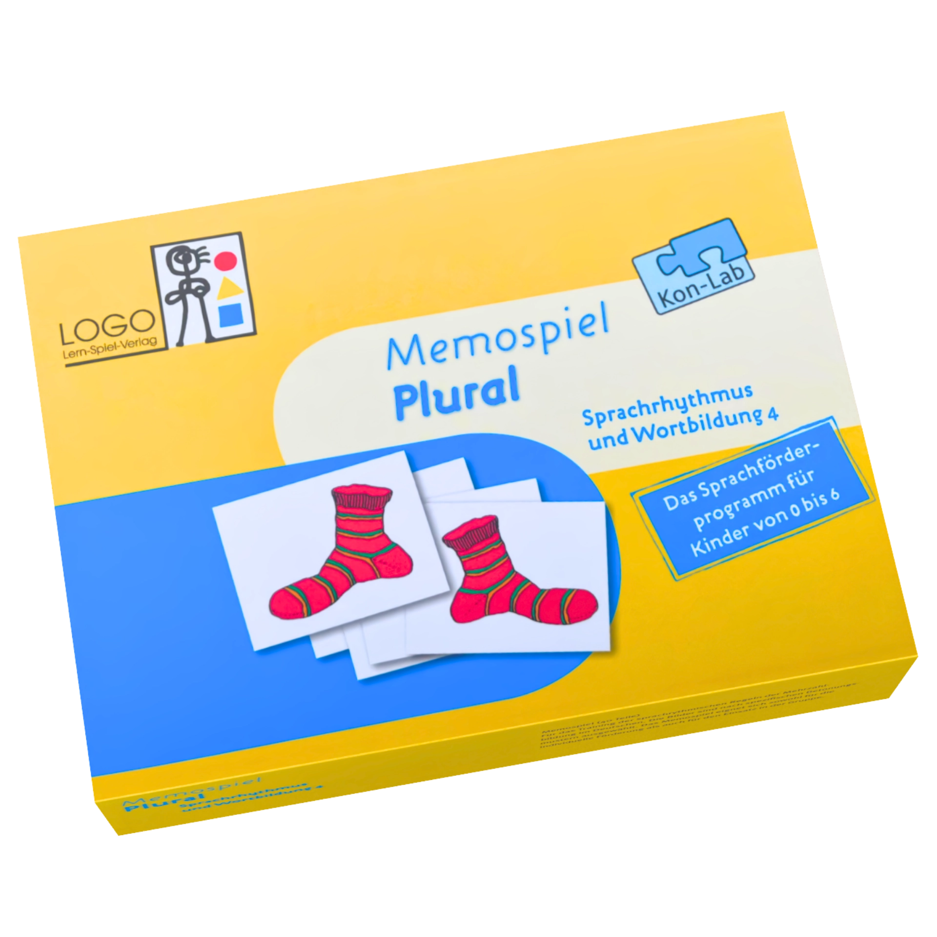 Kon-Lab Memospiel Plural mit Anleitung für Eltern, 0-10 Jahre