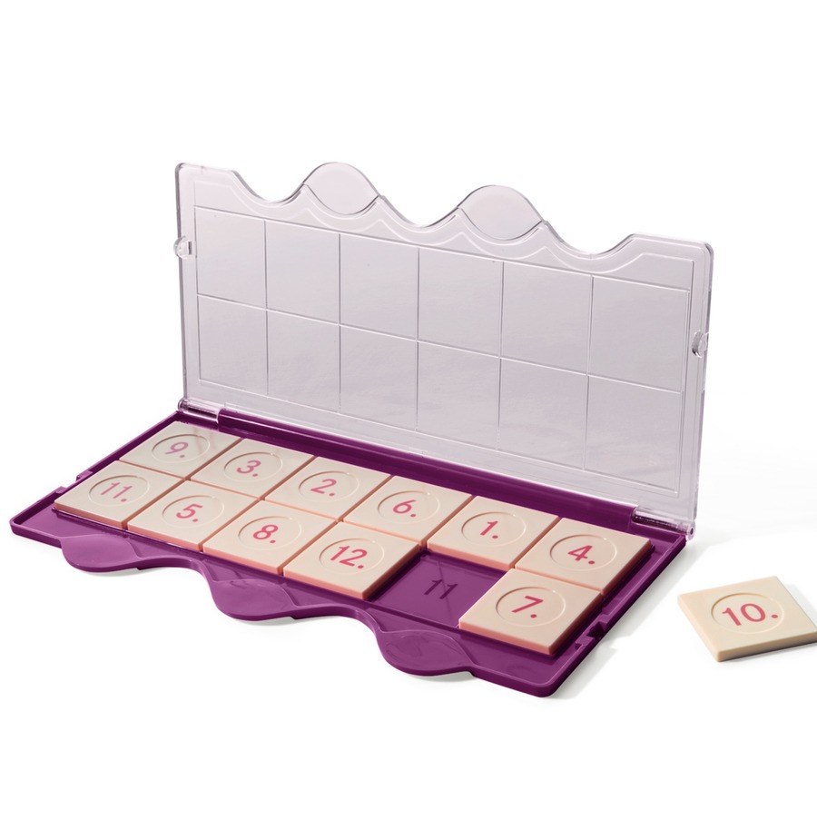 miniLÜK Kontrollgerät Klarsichtdeckel violett mit 12 Plättchen (neue Version)