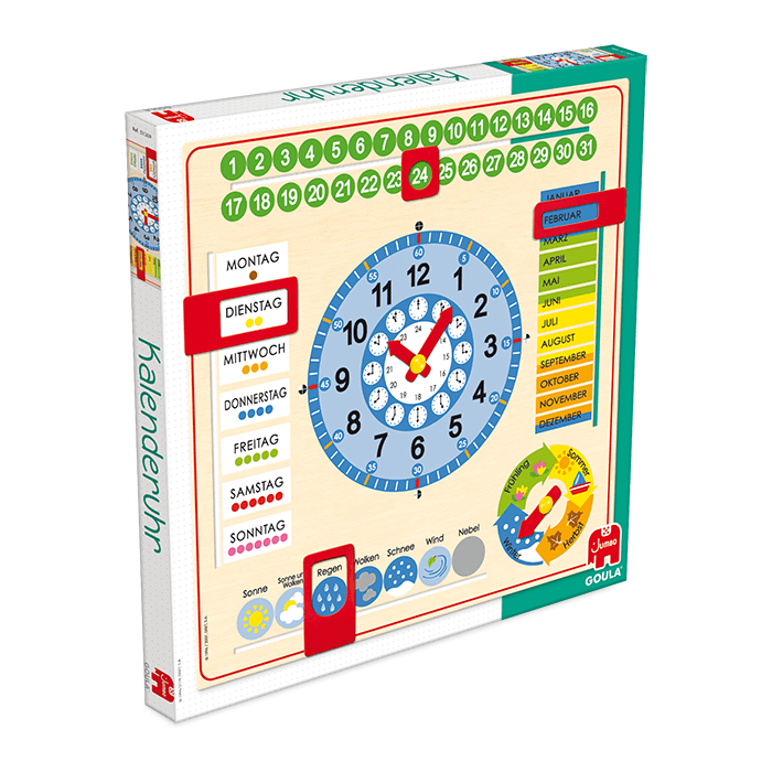 Kalender-Uhr, 6-9 Jahre