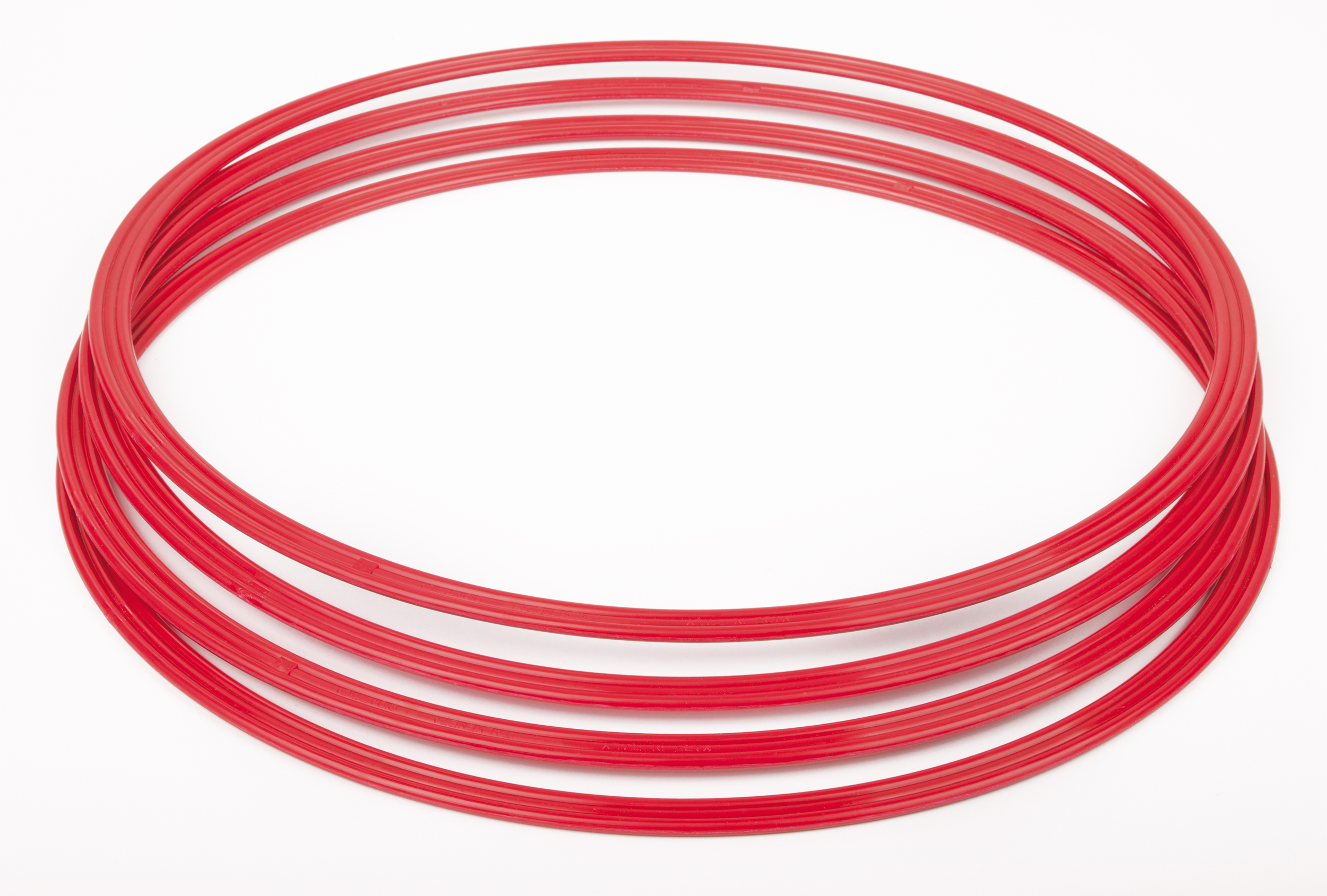 Gymnastik-Reifen, Flachreifen 76 cm rot (4 Stück)