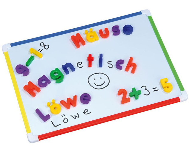 Kleines Whiteboard bunt, magnetisch, 28 x 40 cm, 5-8 Jahre