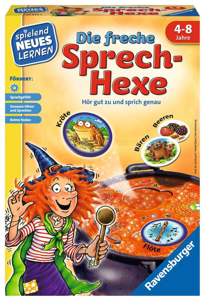 Die freche Sprech-Hexe, Sprachförderspiel, 4-9 Jahre