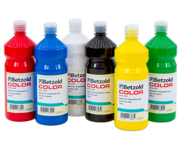Temperafarben, 6x1-Liter-Set, ab 3 Jahre