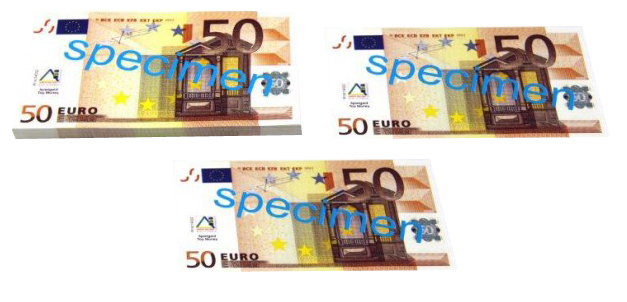 100 Stück Euro-Scheine Spielgeld zu 50 Euro