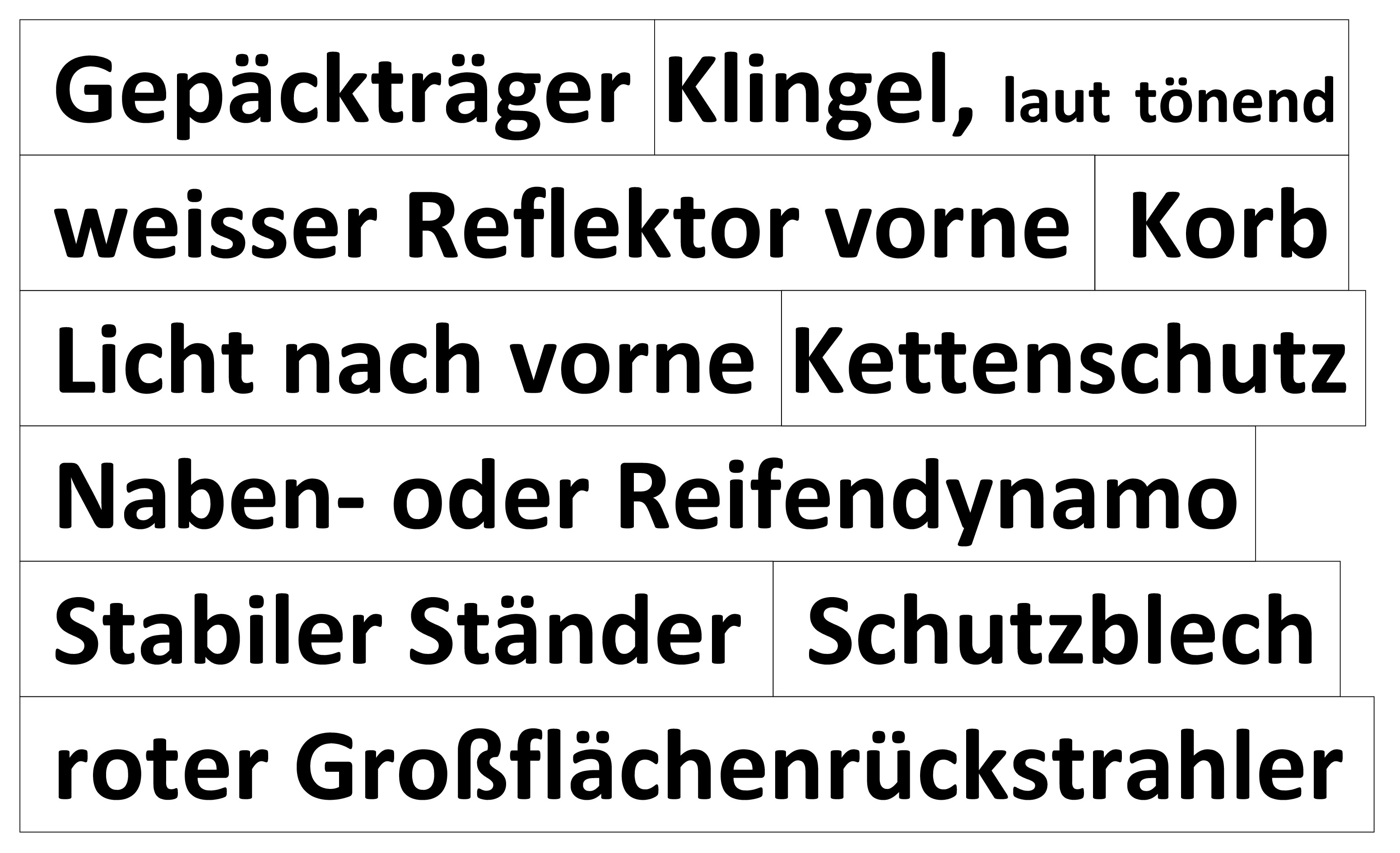 magnetisches Set XXL "sicheres Fahrrad"