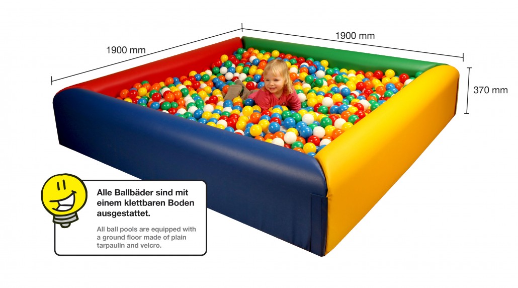 Regenbogen-Ballbad FARBIG (ohne Bälle), ab 2 Jahre