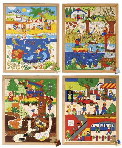 Puzzles drüber und drunter - 4er Set, ab 5 Jahre
