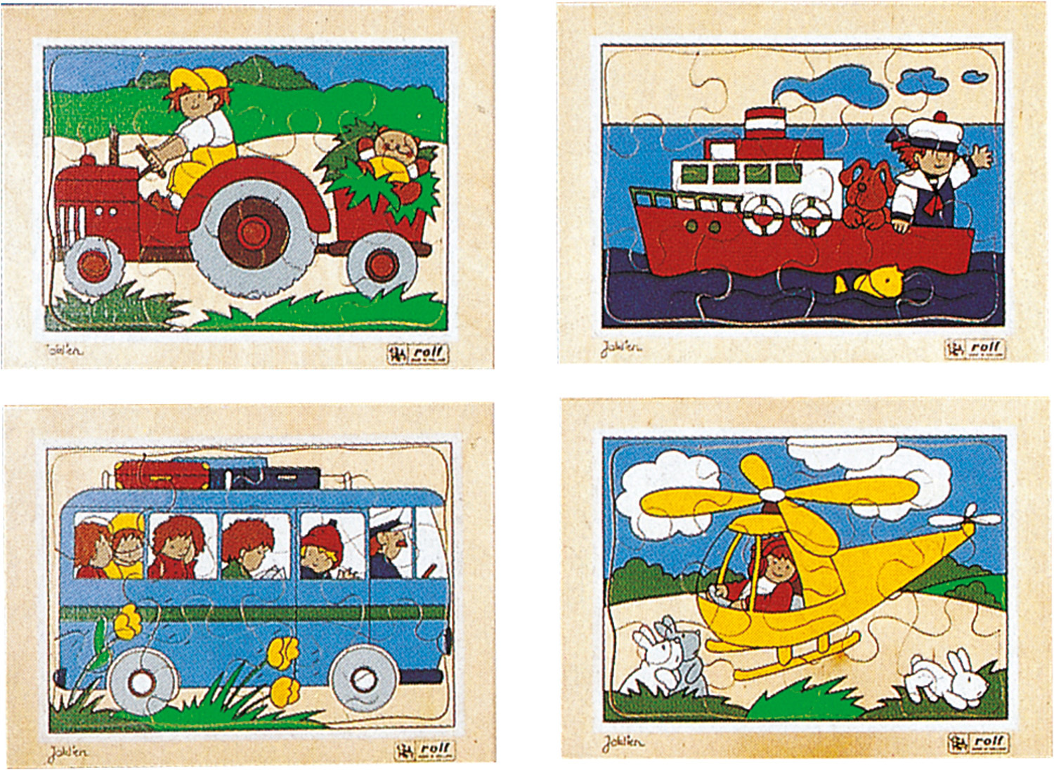 Fahrzeuge-Puzzle-Set, ab 2 Jahre