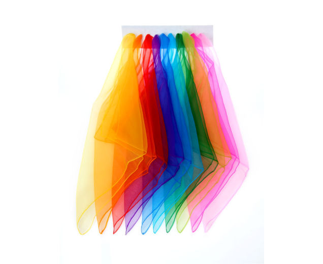 Chiffon-Tücher hellblau