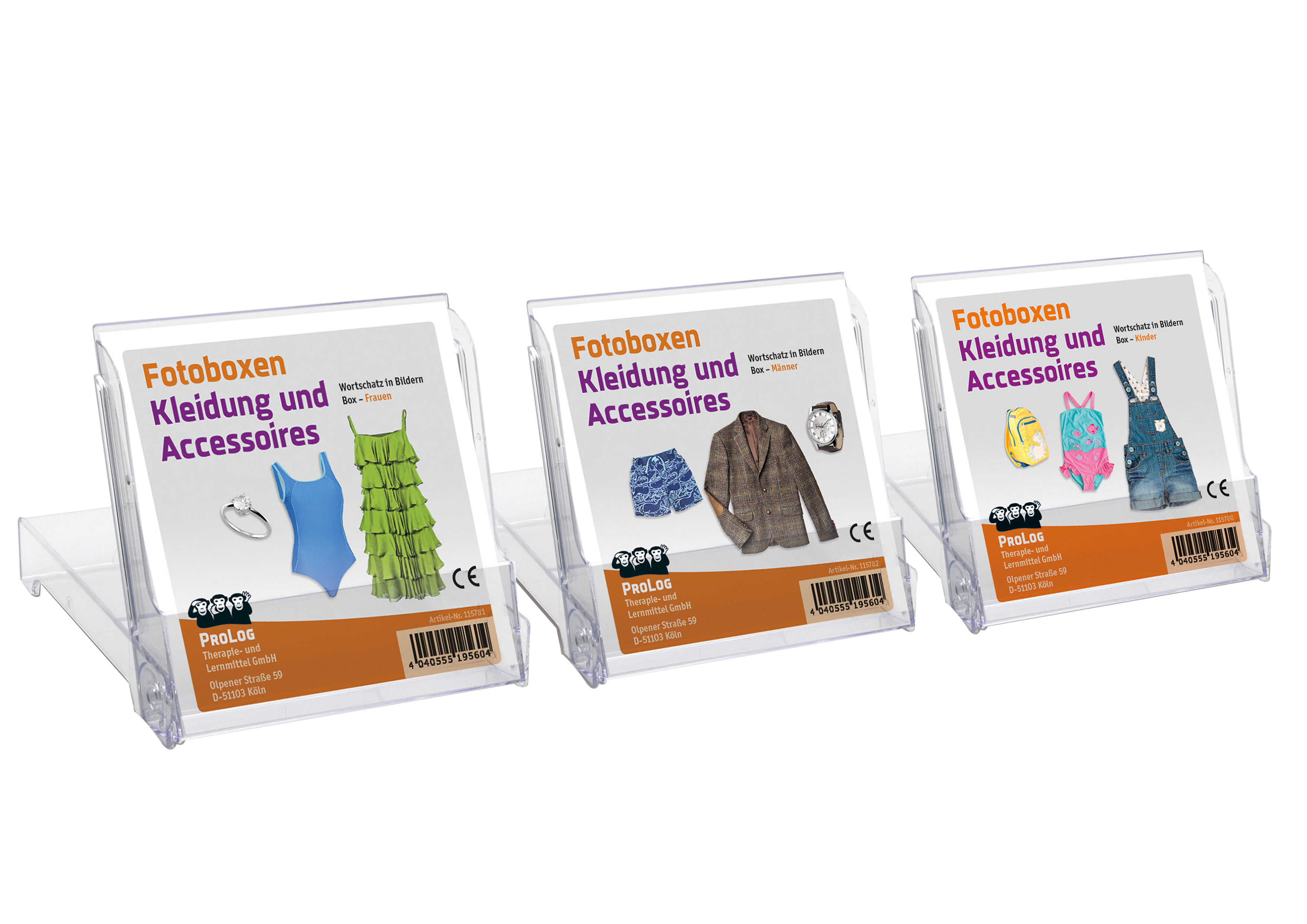 Fotoboxen Kleidung und Accessoires - 3 Boxen im Paket
