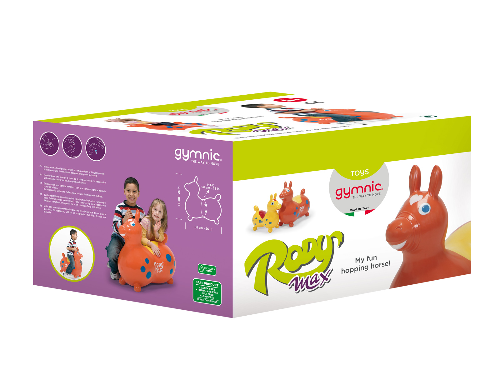 Gymnic Rody MAX orange, Hüpfpferd, ab 5 Jahre