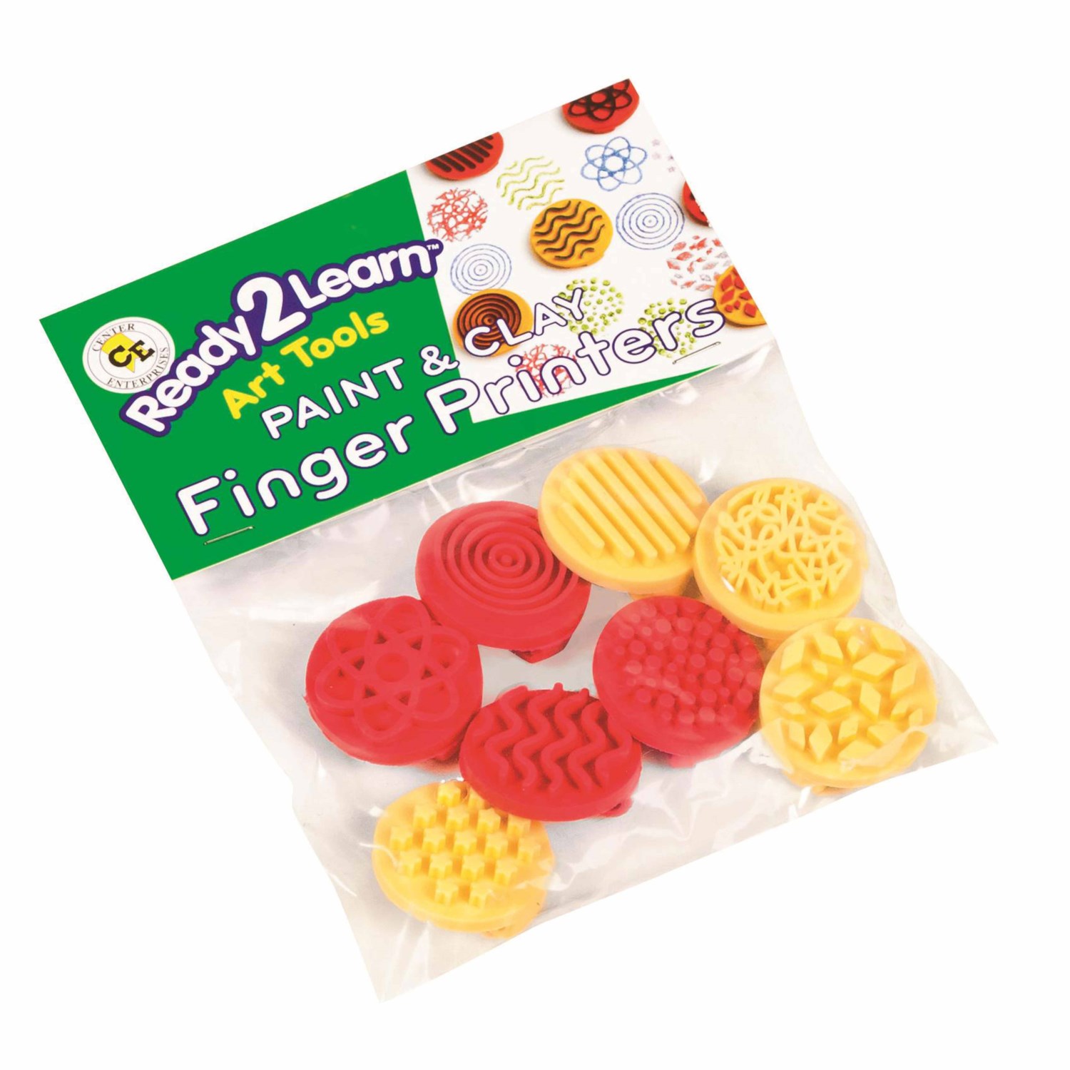 Farbe- & Knetmasse Fingerdrucker - 8 Stück