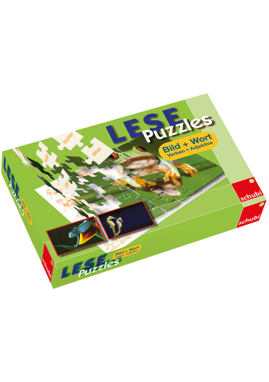 LESEpuzzles Bild + Wort: Verben und Adjektive, 6-9 Jahre