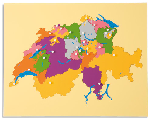 Montessori Puzzlekarte Schweiz, ab 5 Jahre