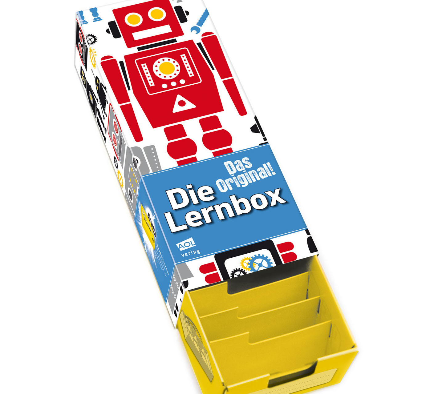 AOL Lernbox DIN A8, Design: Roboter, 10er-Paket